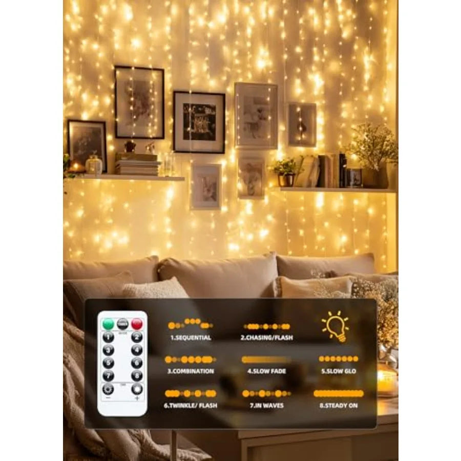 LED Fairy Curtain Lights