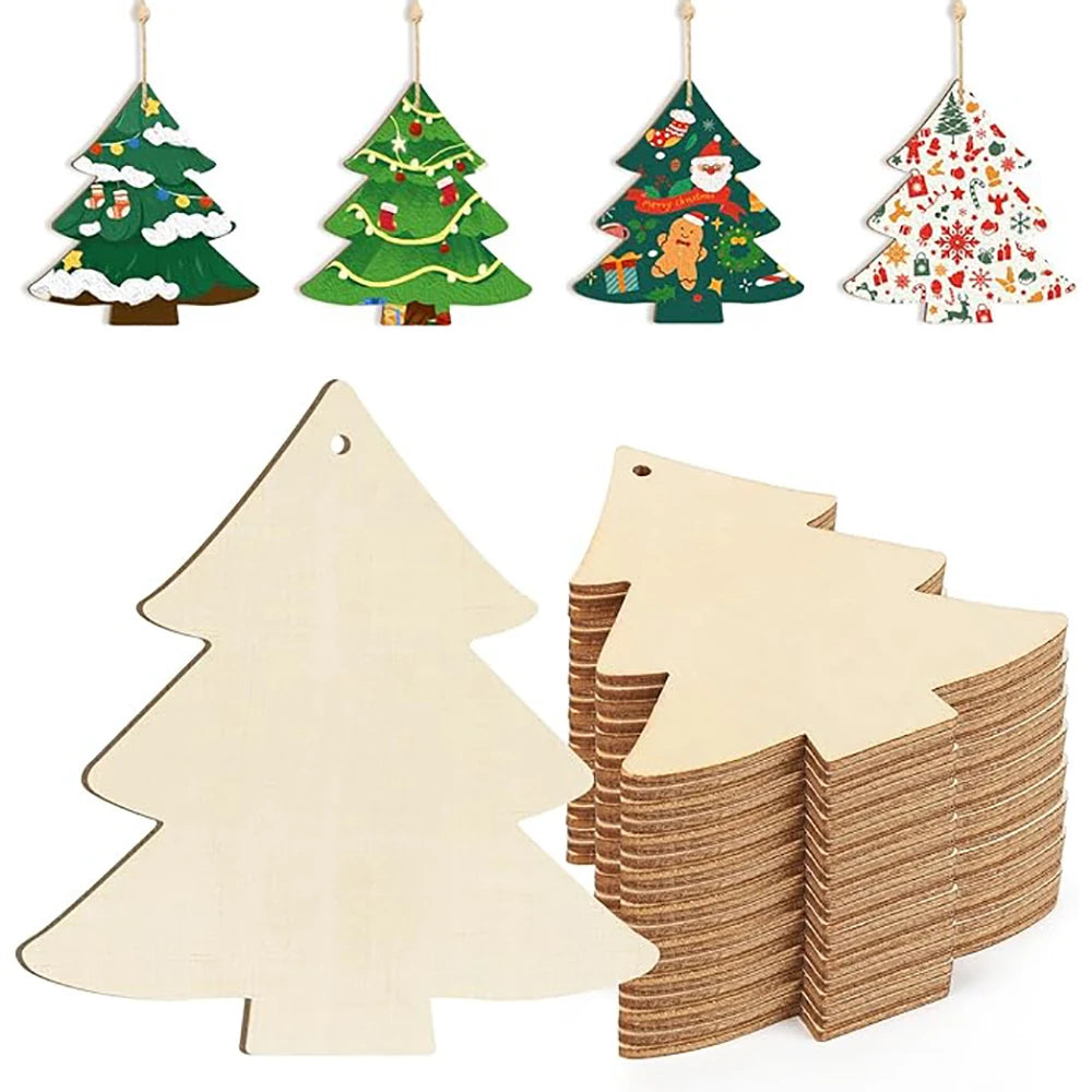 Unfinished Wooden Flower Ornaments