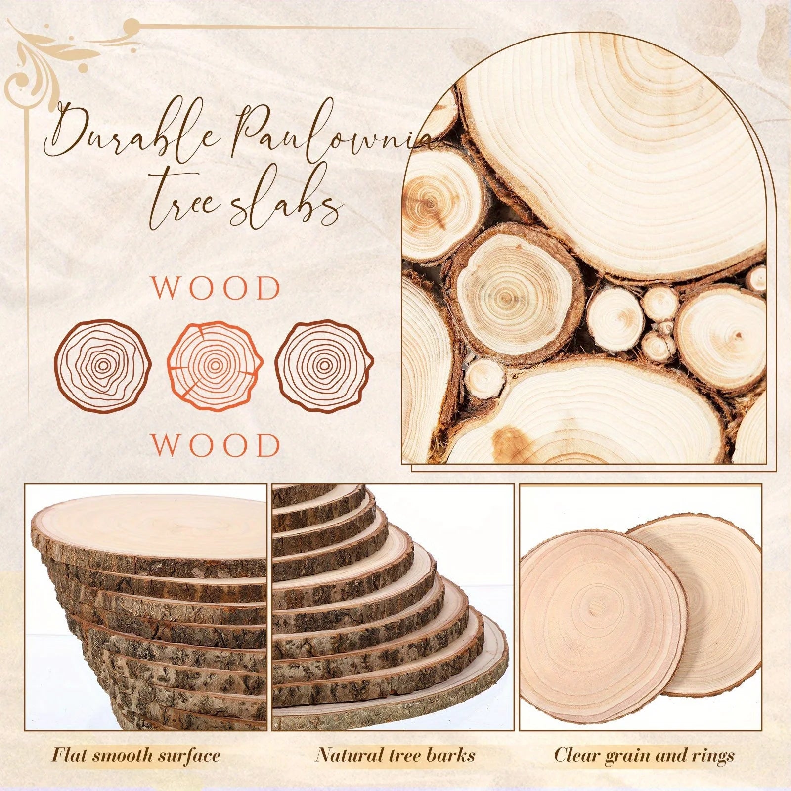 Wood Slices for Decorative Tray