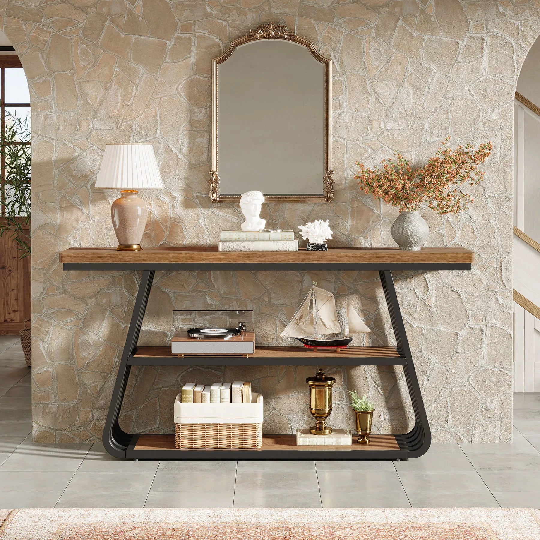 Tribesigns Entryway Table with Shelves