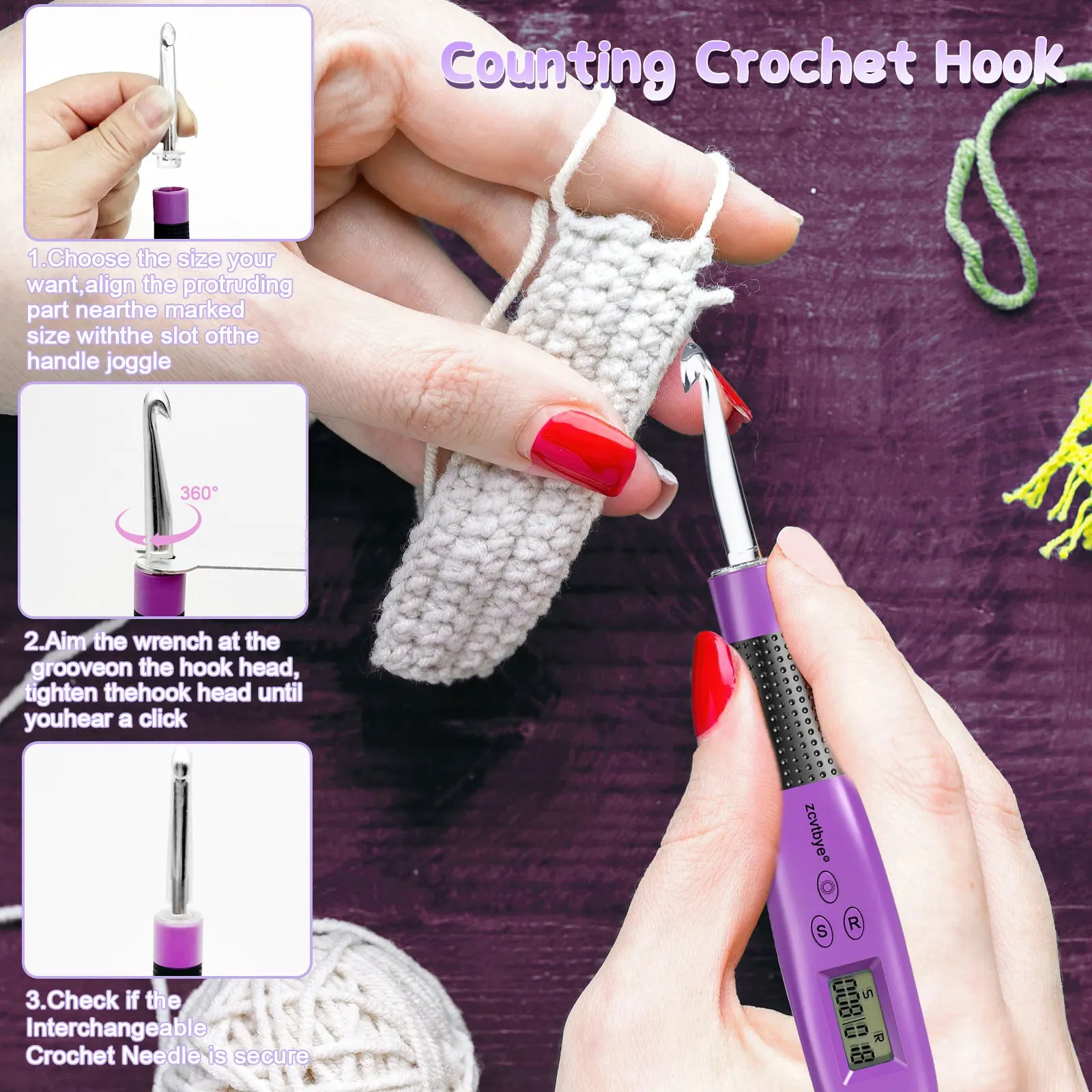 24PCS Crochet Hook Set