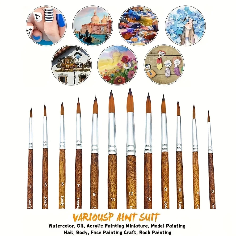 Nylon Paint Brush Set