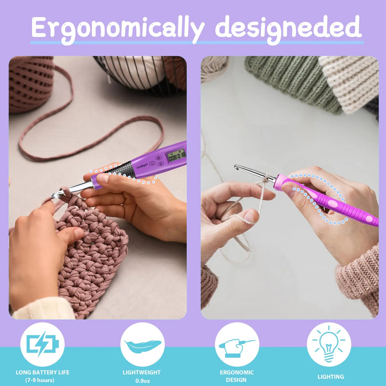24PCS Crochet Hook Set