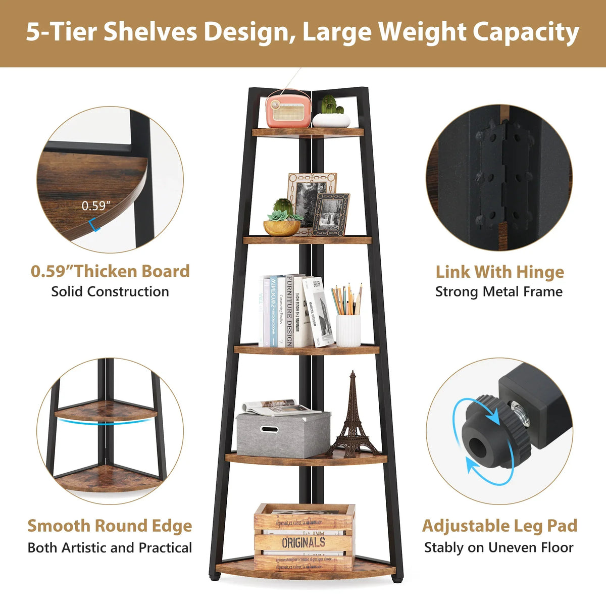 Corner Book Shelf