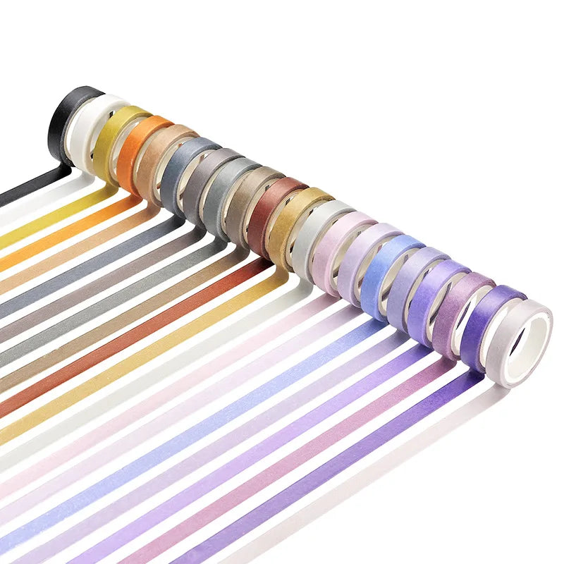 Rainbow Colored Washi Tape Set