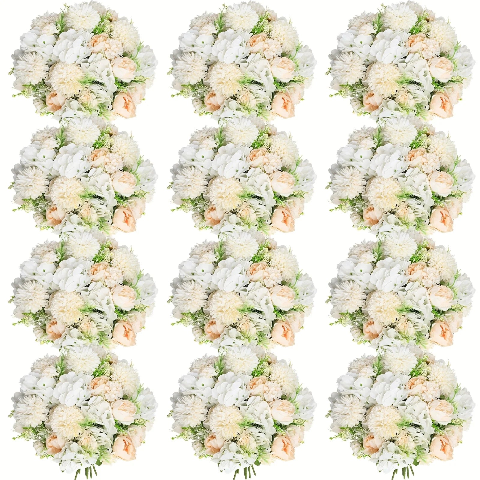 Artificial Peony Flower Set