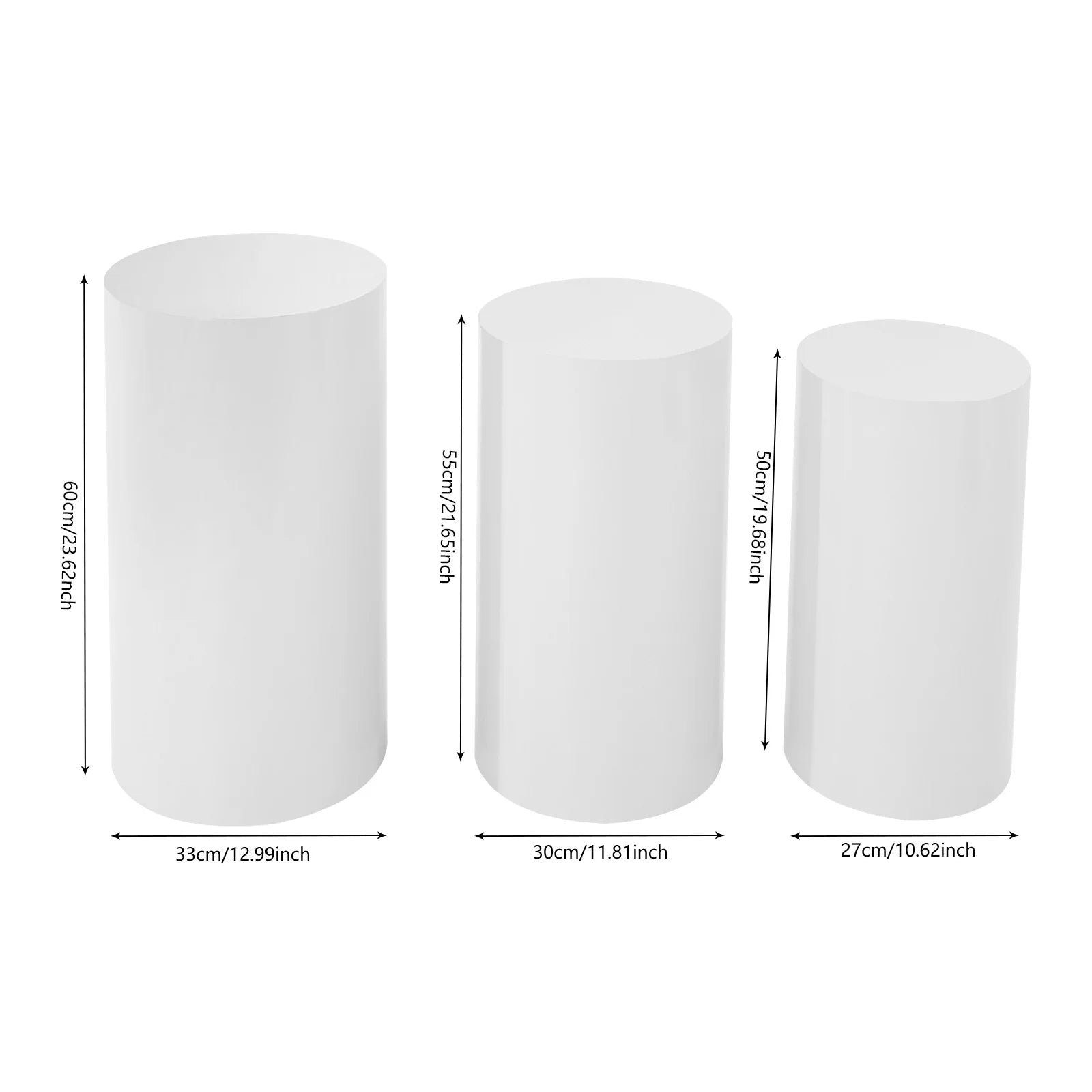 Round Cylinder Pedestal Display Pillars