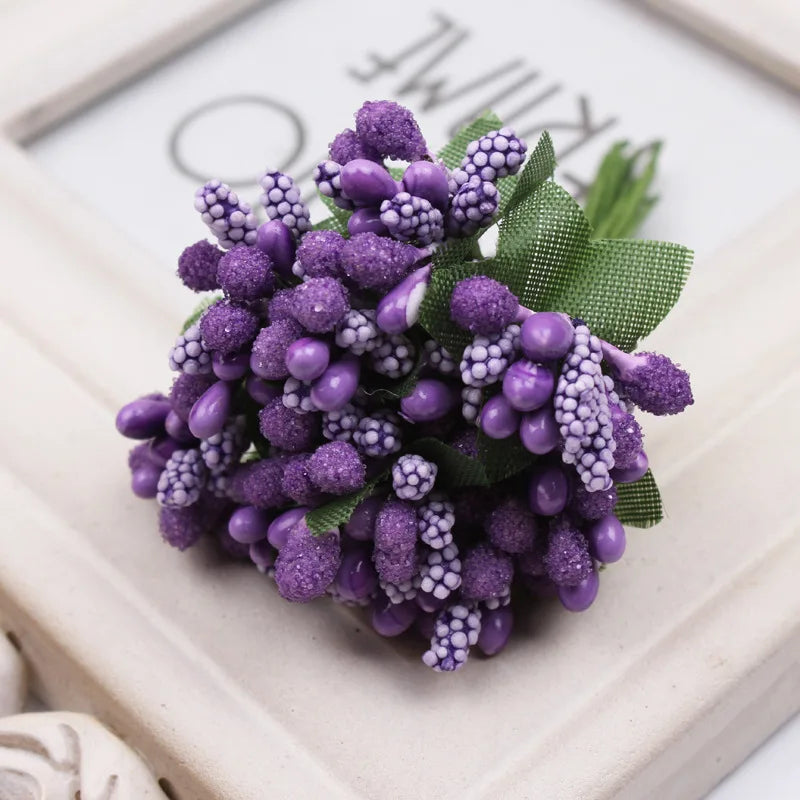 Artificial Small Berries on Wire Stems