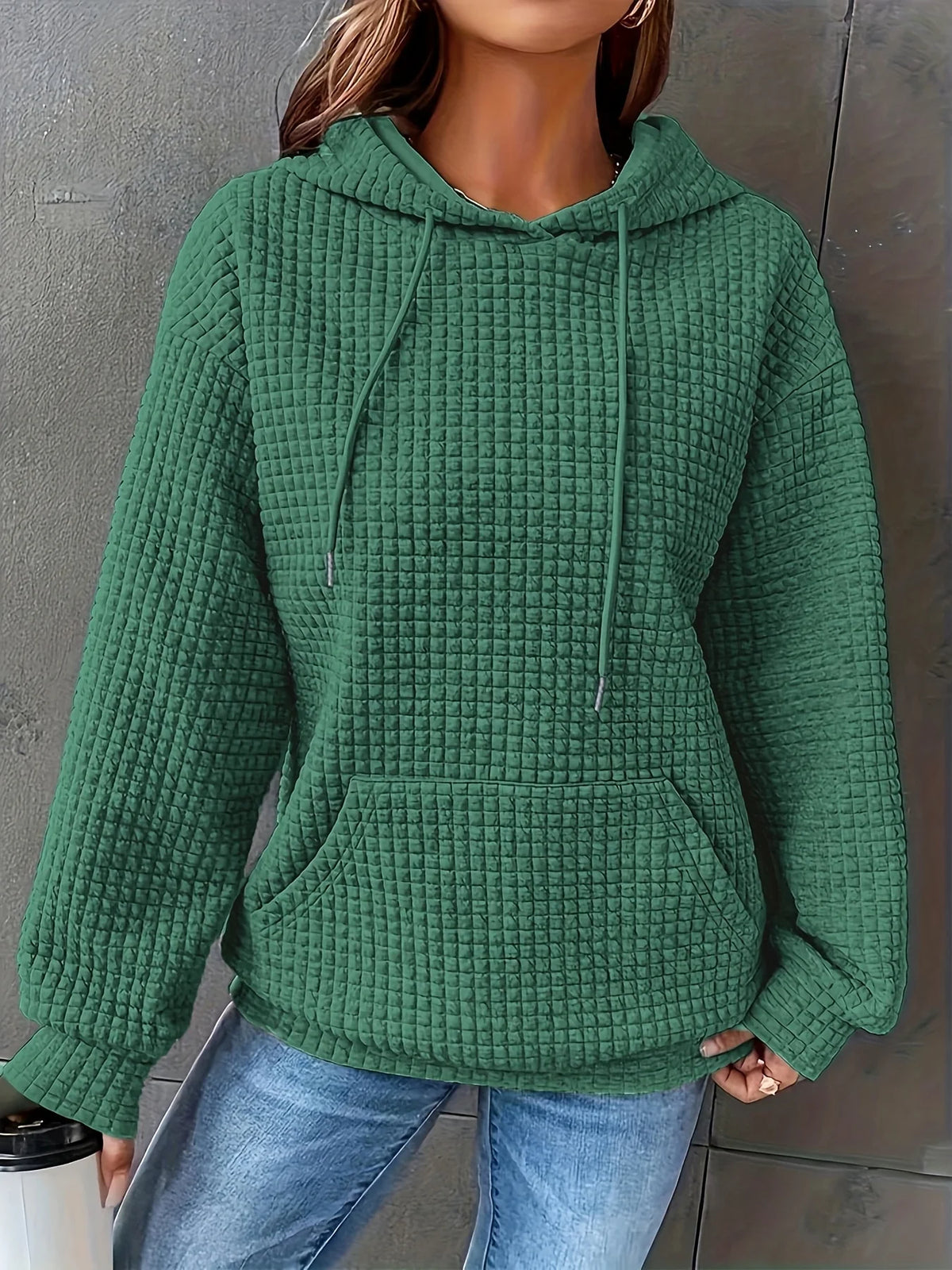 Waffle Knit Hoodie