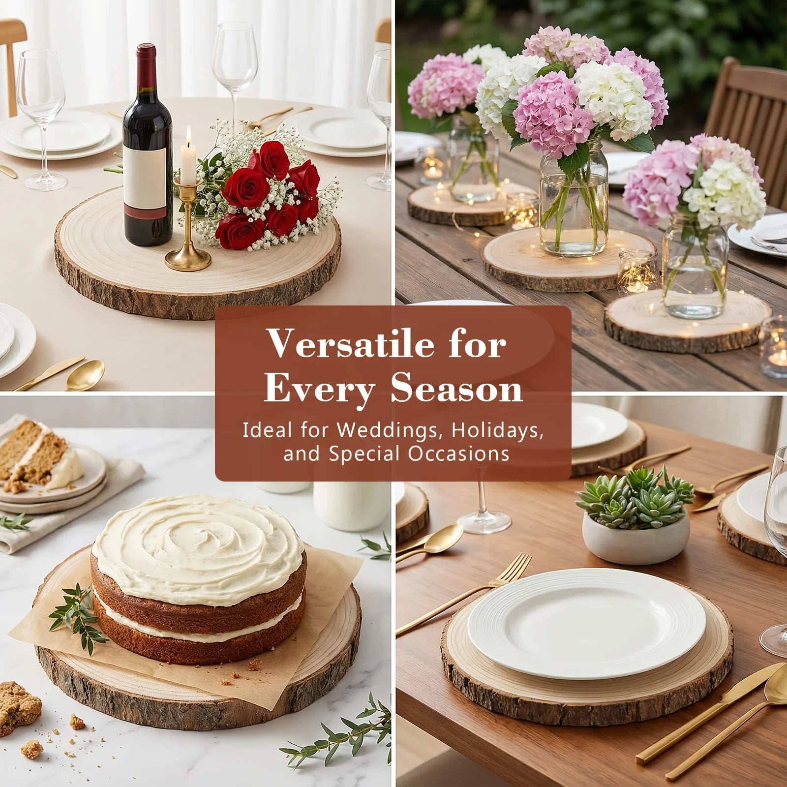 Wood Slices for Centerpieces Table Decorations
