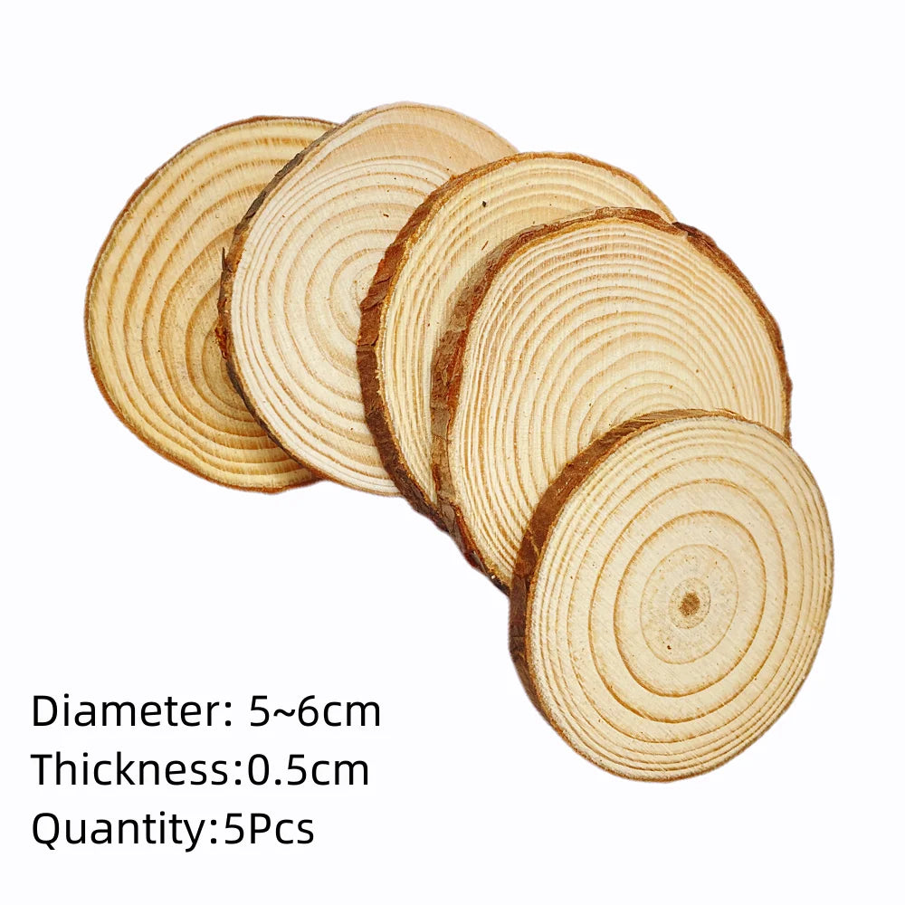 Natural Pine Round Wood Slices