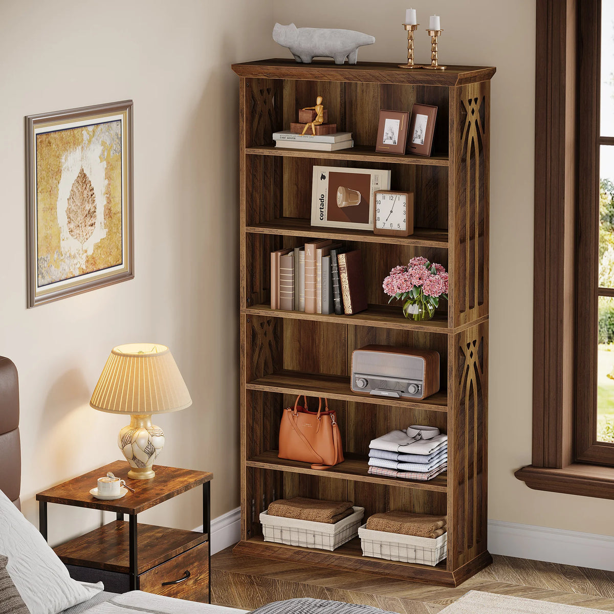 6-Tier Tall Bookshelf
