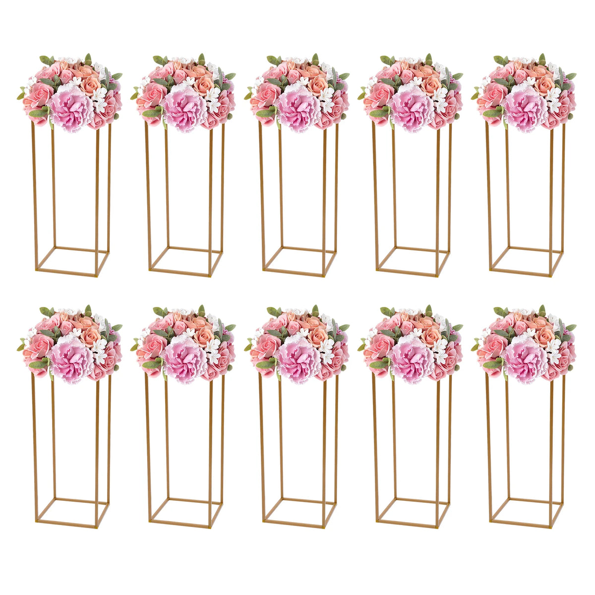 10Pcs Wedding Flower Stand Set