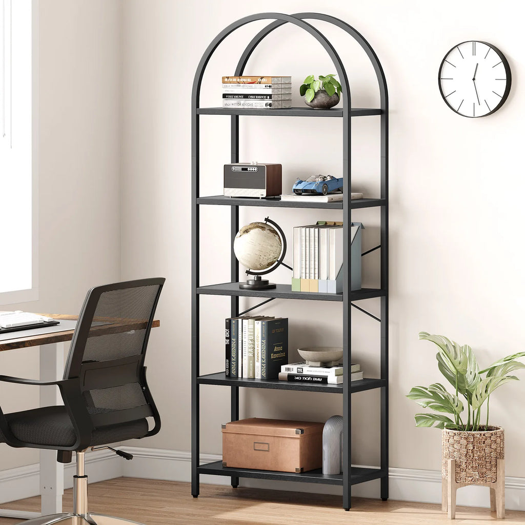 5-Tier Arched Bookshelf