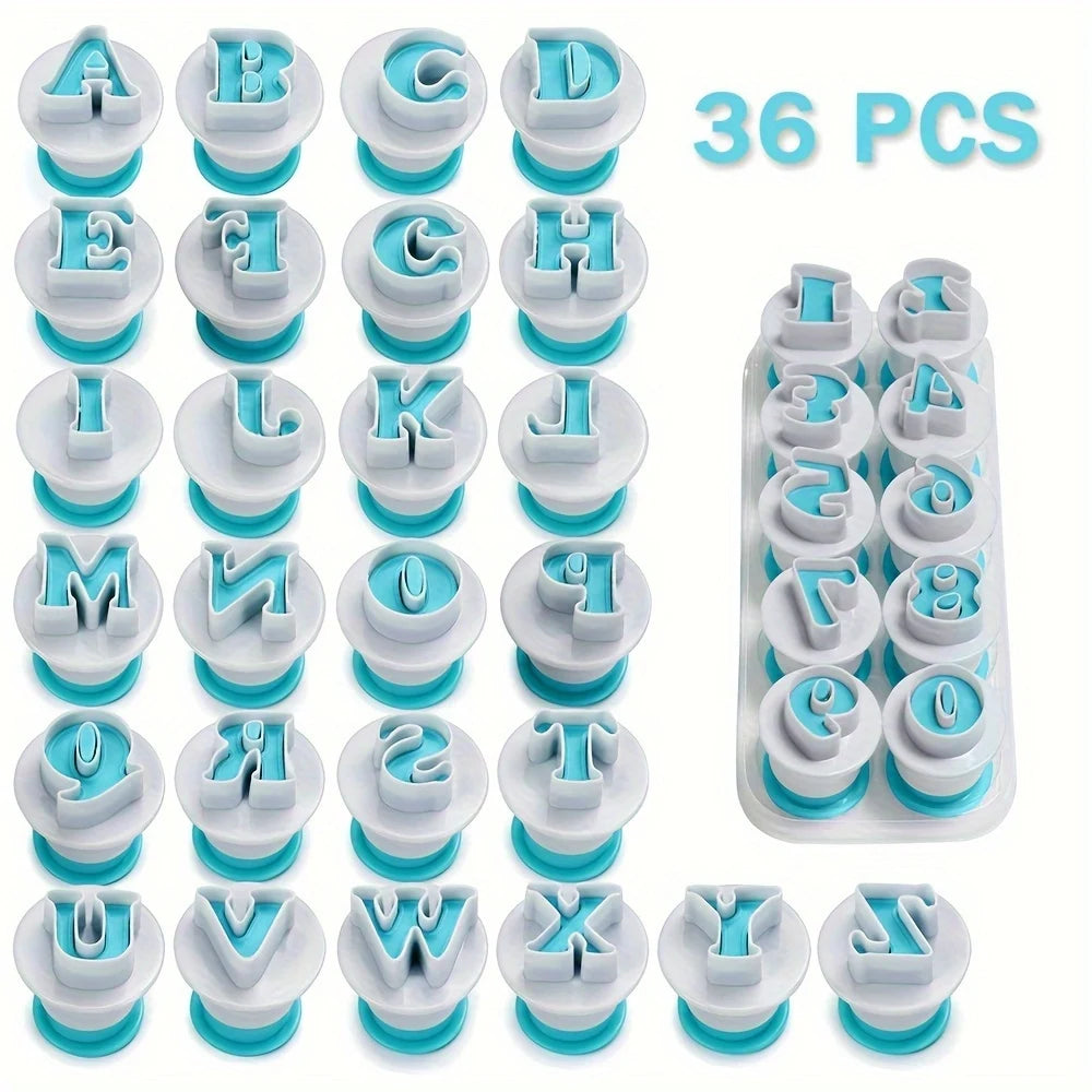 Alphabet Number Cookie Cutters Set