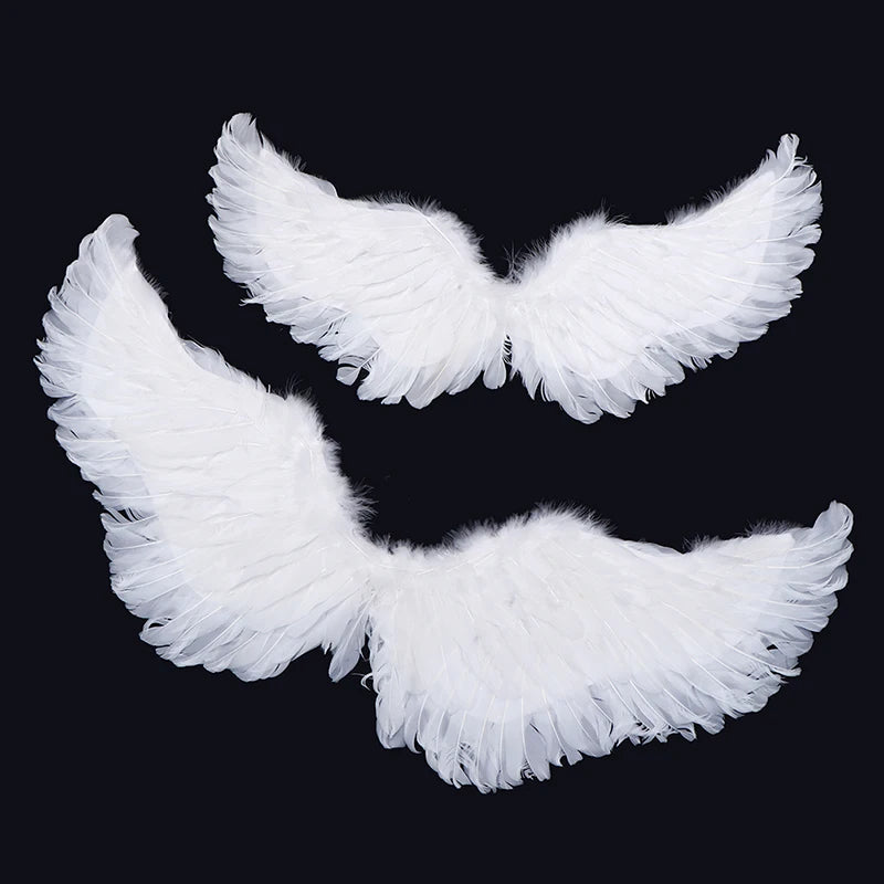 Kids Adult White Angel Feathers