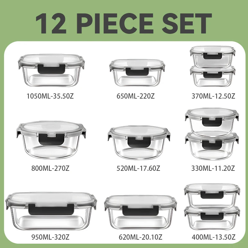 Glass Lunch Food Storage Containers