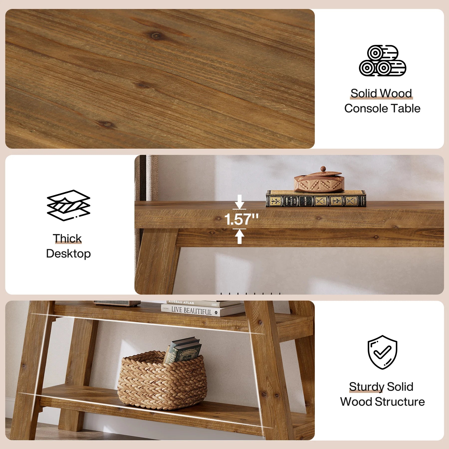 Wood Console Table