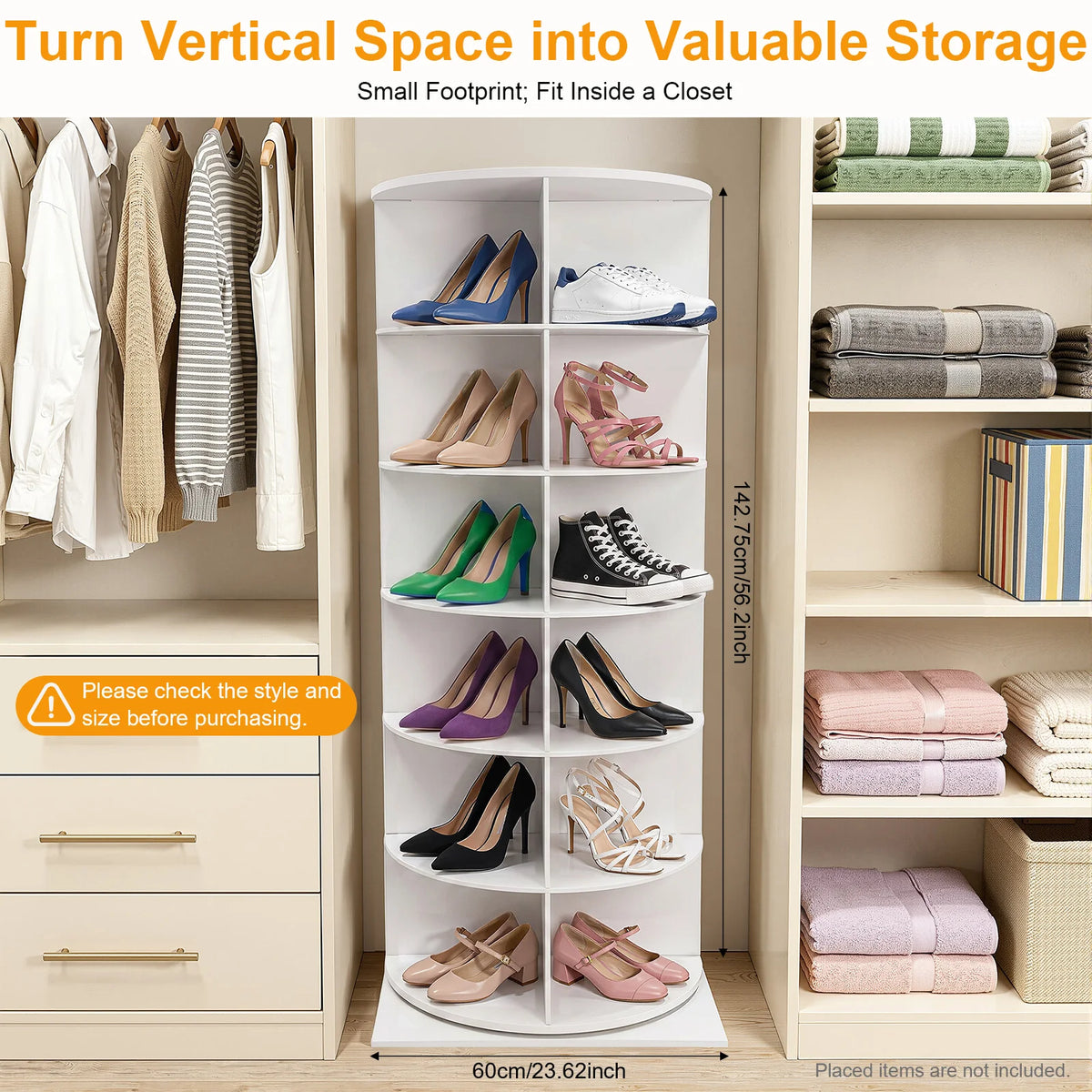 6-Tier Rotating Shoe Rack