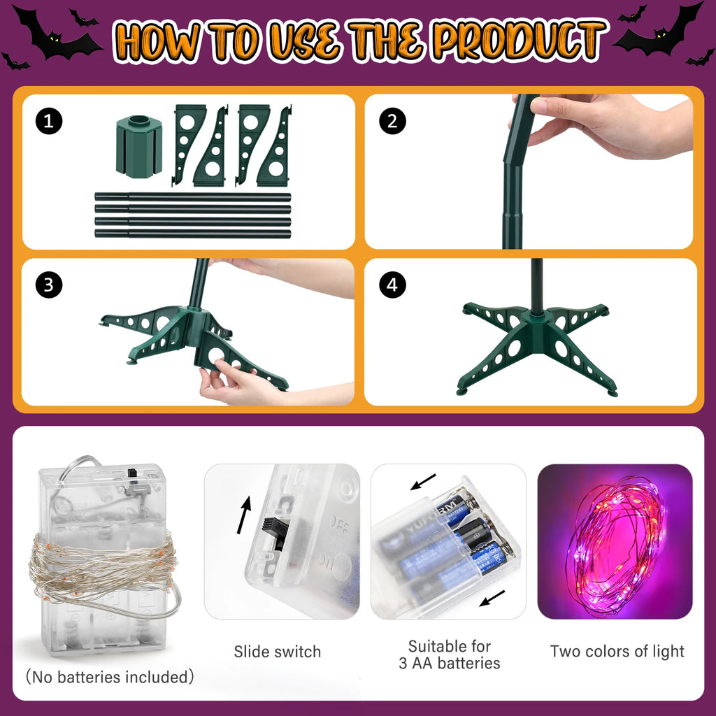 5Ft Halloween Pop Up Artificial Tree