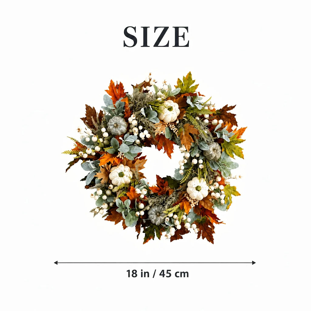 Rustic Peony And Pumpkin Wreath