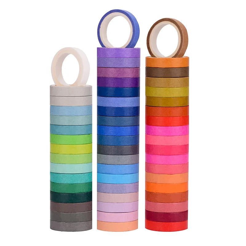 Rainbow Colored Washi Tape Set