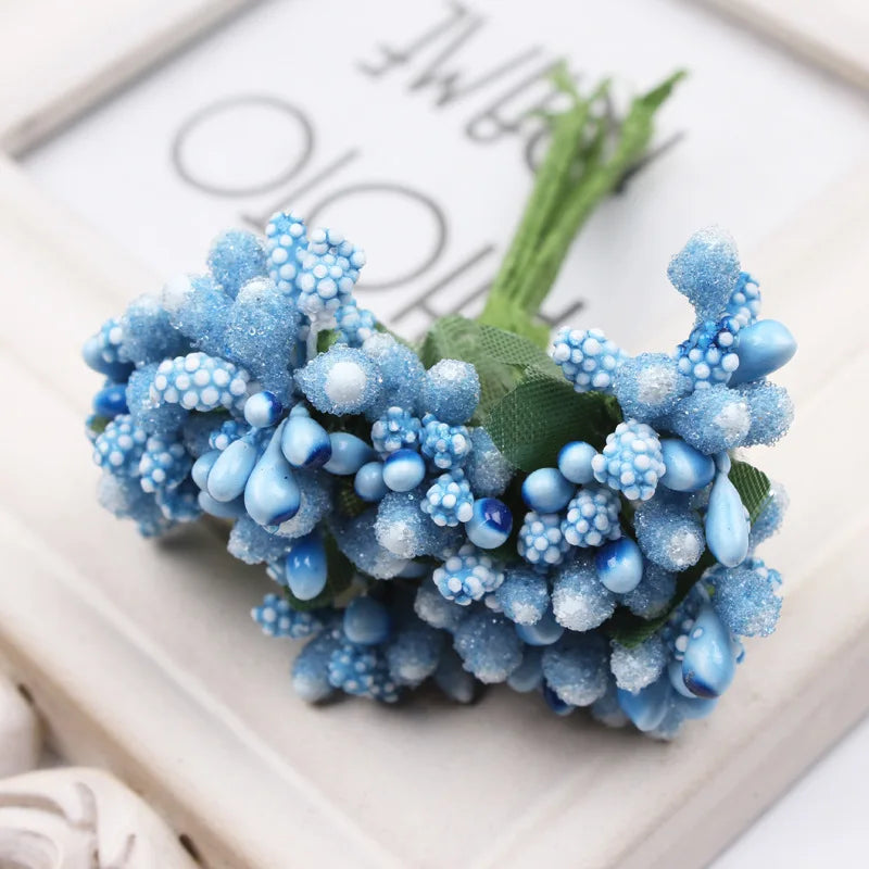 Artificial Small Berries on Wire Stems