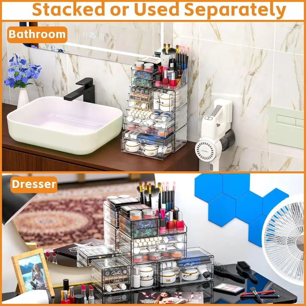 Acrylic Clear Stackable Makeup Organizer