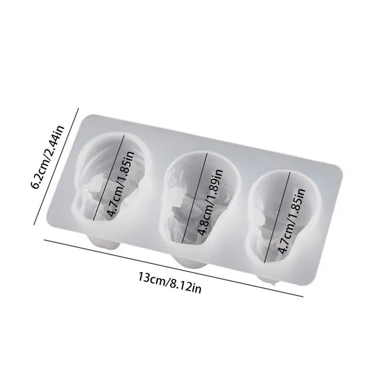 Skull Molds For Epoxy Resin 3D Skull Head Candle Molds Art Crafts For Pendant Bracelet Keychain Making Little Skull Moluds For
