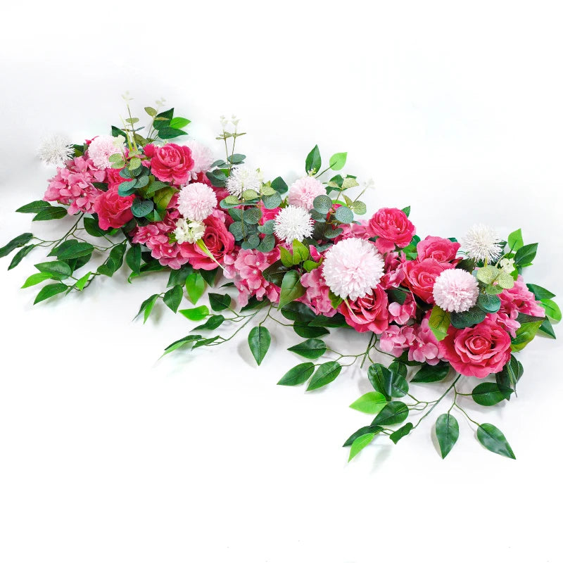 White Rose Artificial Flower Row