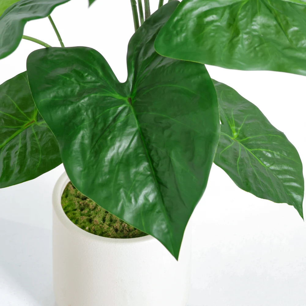 Artificial Tropical Alocasia Leaf Plant