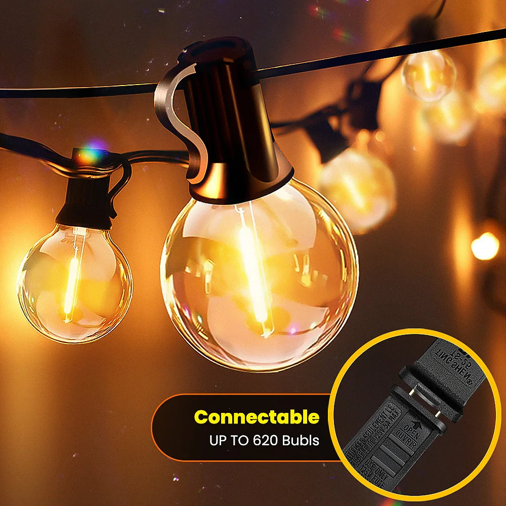 LED Globe String Lights Outdoor
