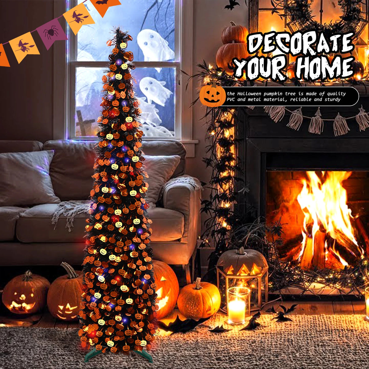 5Ft Halloween Pop Up Artificial Tree