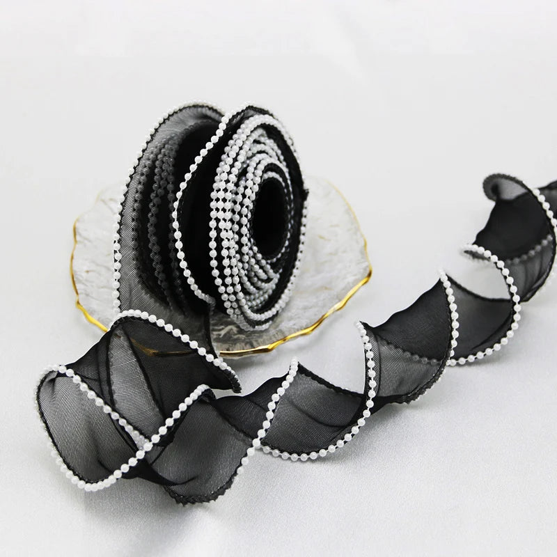 Pearl Edge Organza Ribbon