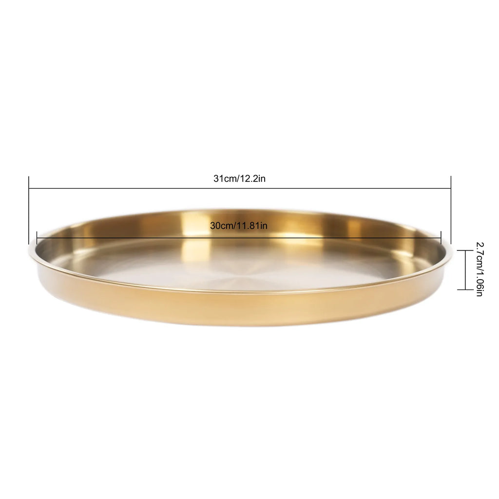 6Pcs Round Serving Trays