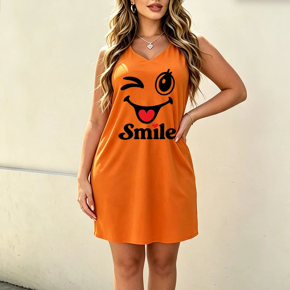Plus-size sleeveless dress