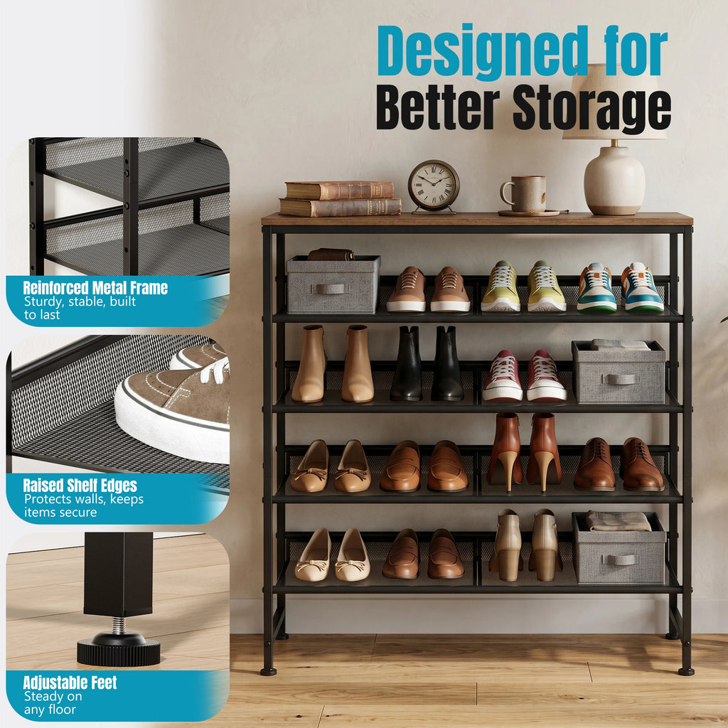 5-Tier Metal Shoe Storage Organizer