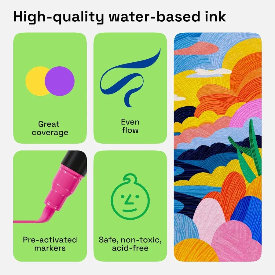 Acrylic Pens for Rock Glass Fabric DIY