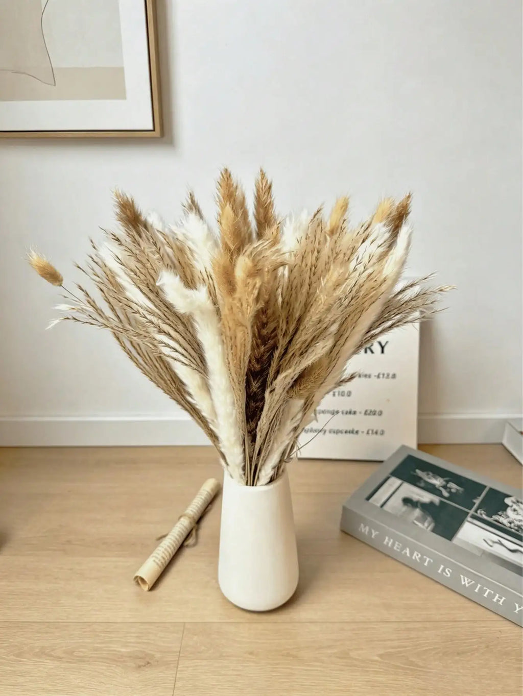 White Artificial Pampas Grass Decor