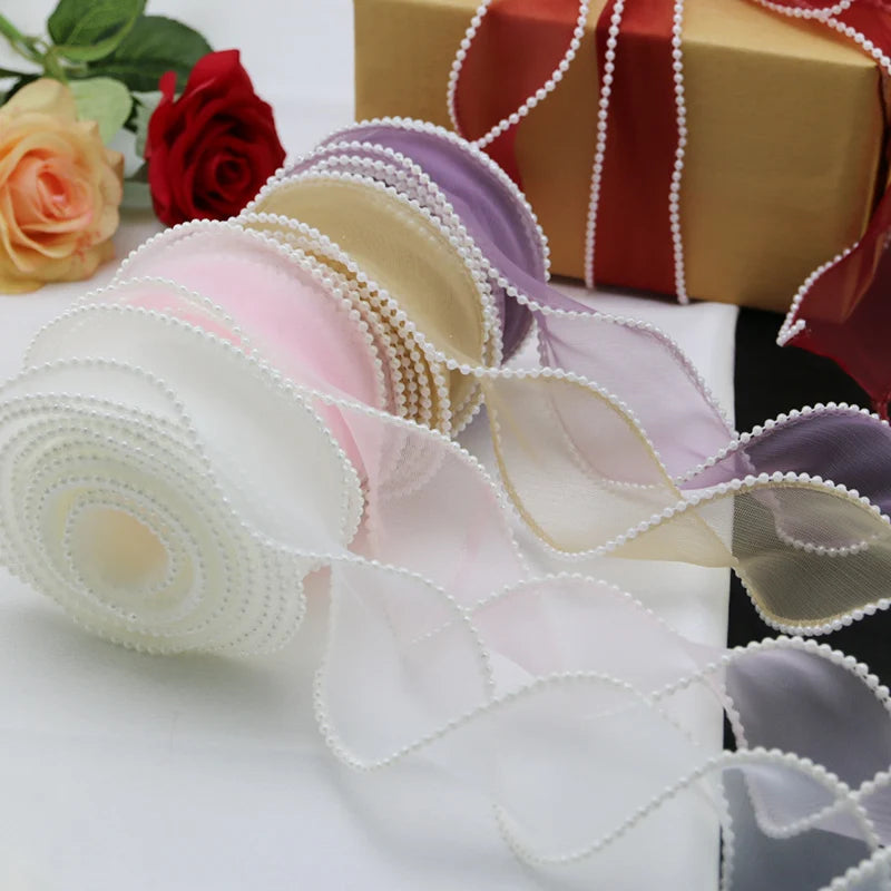 Pearl Edge Organza Ribbon