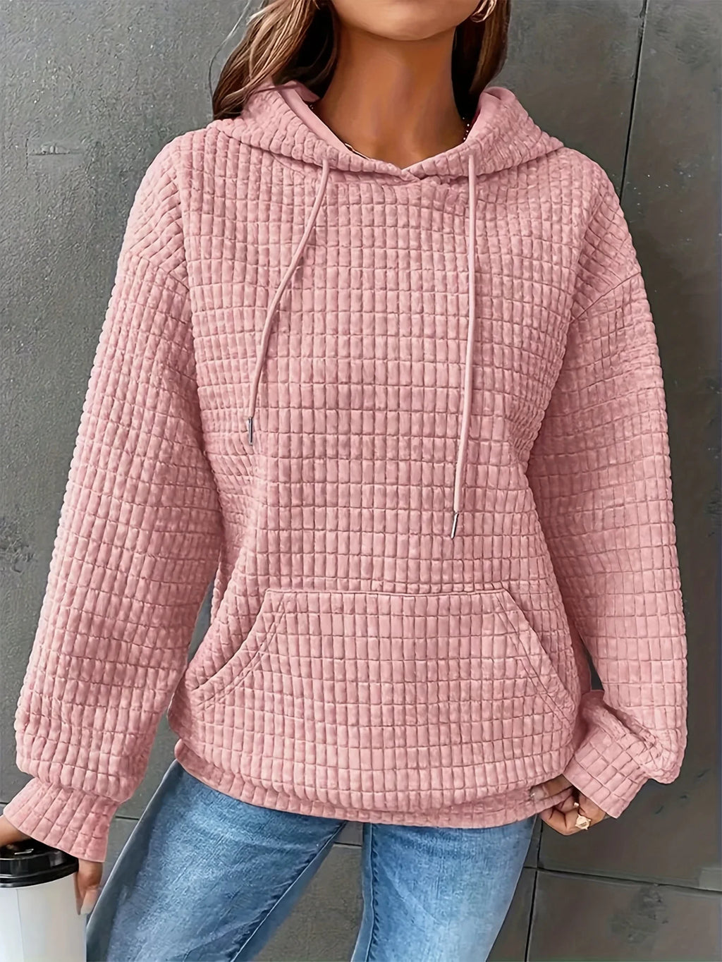 Waffle Knit Hoodie