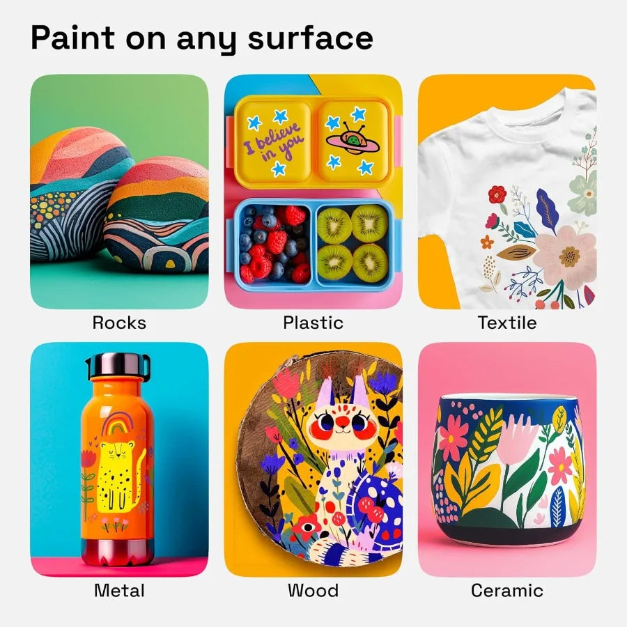 Acrylic Pens for Rock Glass Fabric DIY
