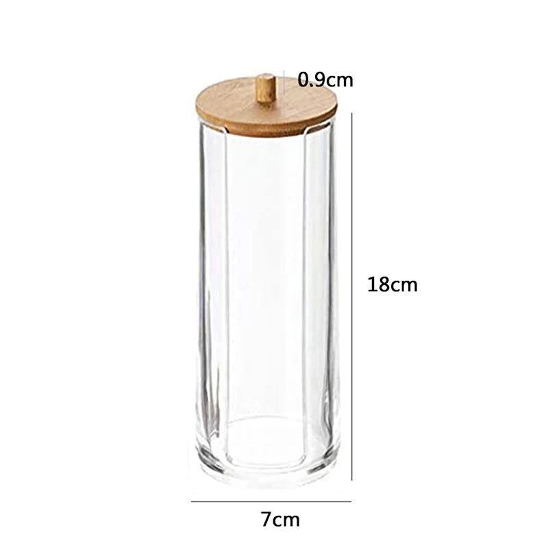 Acrylic Organizer Container with Bamboo Lid