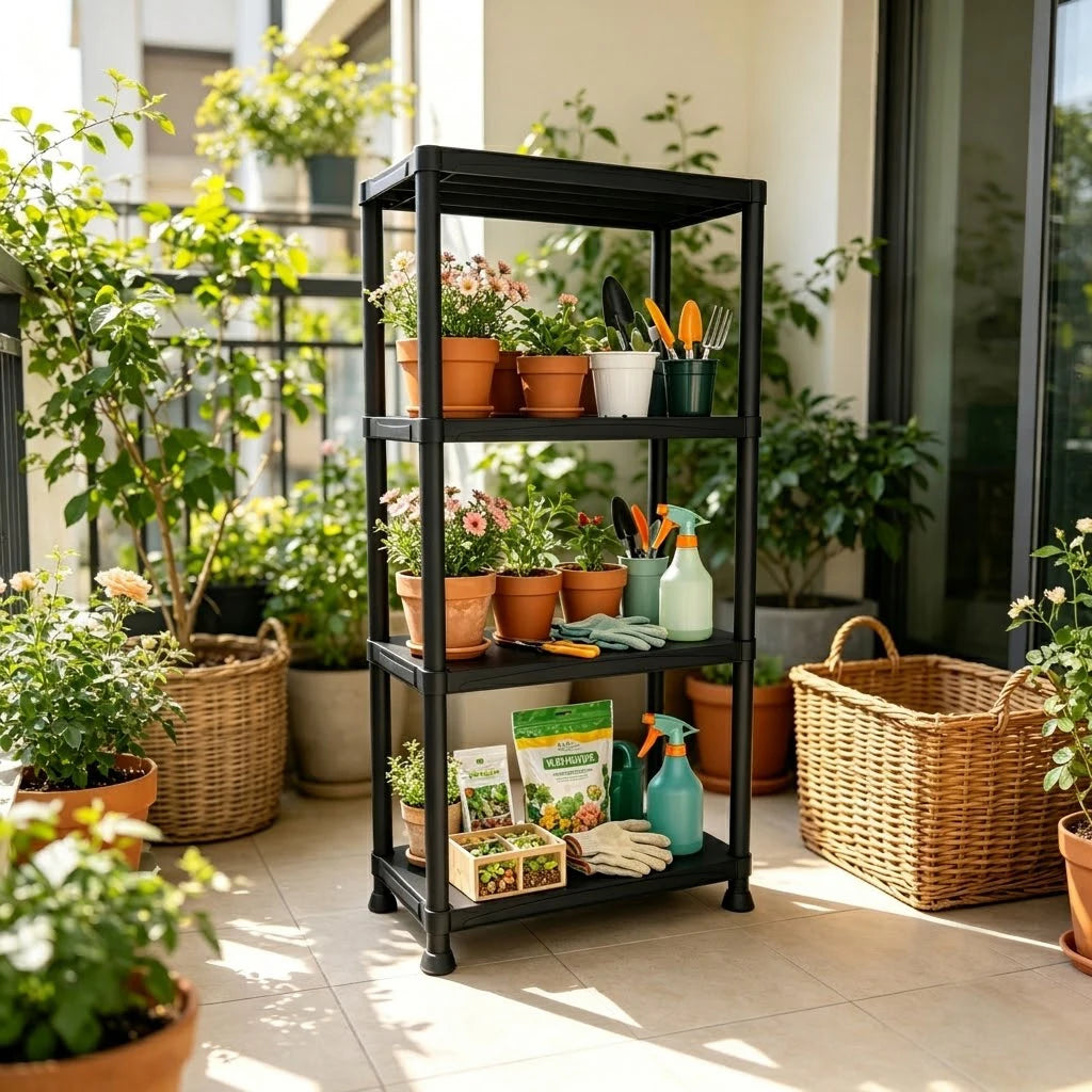 4 & 5 Tier Plastic Storage Shelving Unit