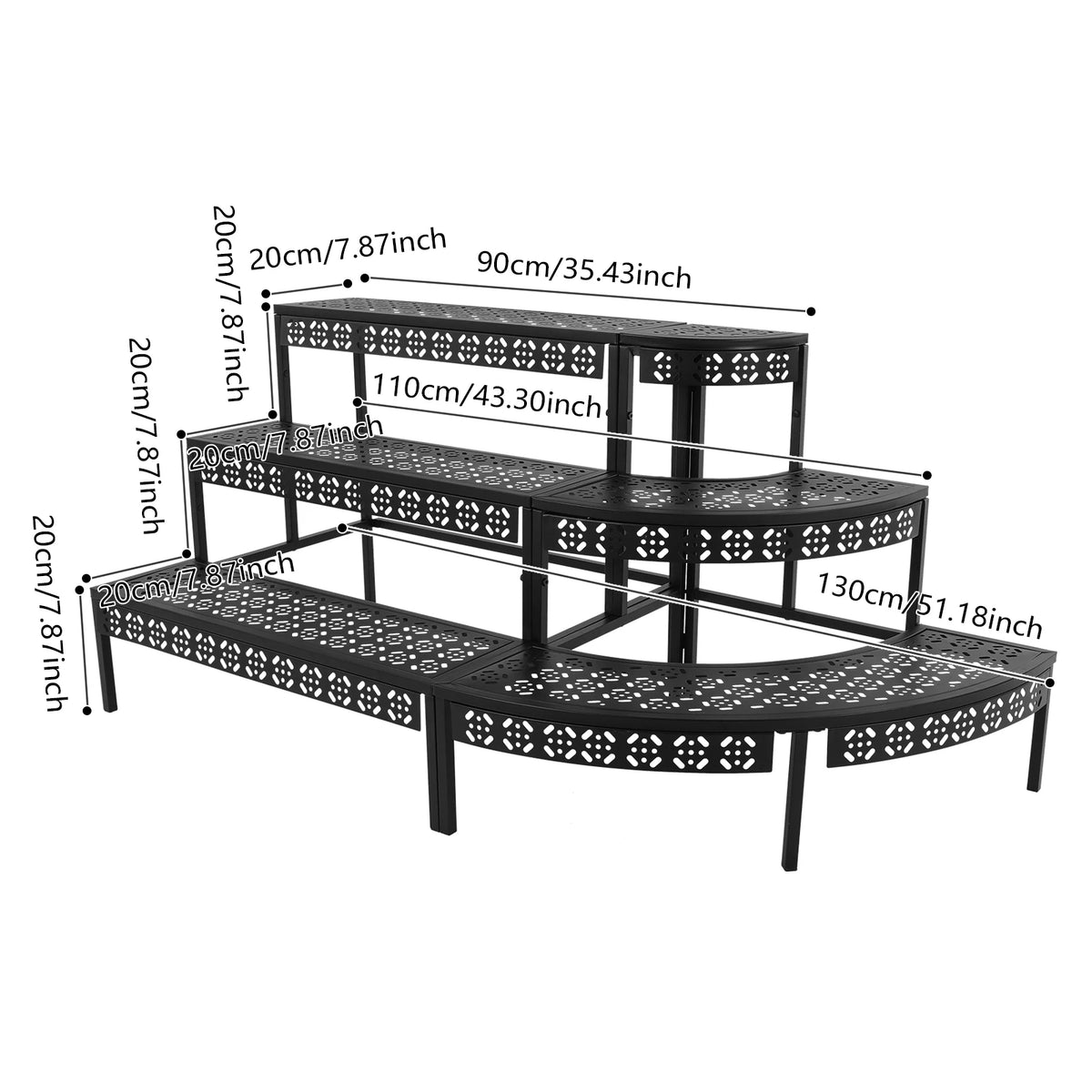 3-Tier Iron Plant Stand