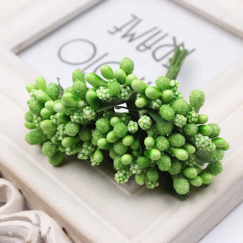 Artificial Small Berries on Wire Stems