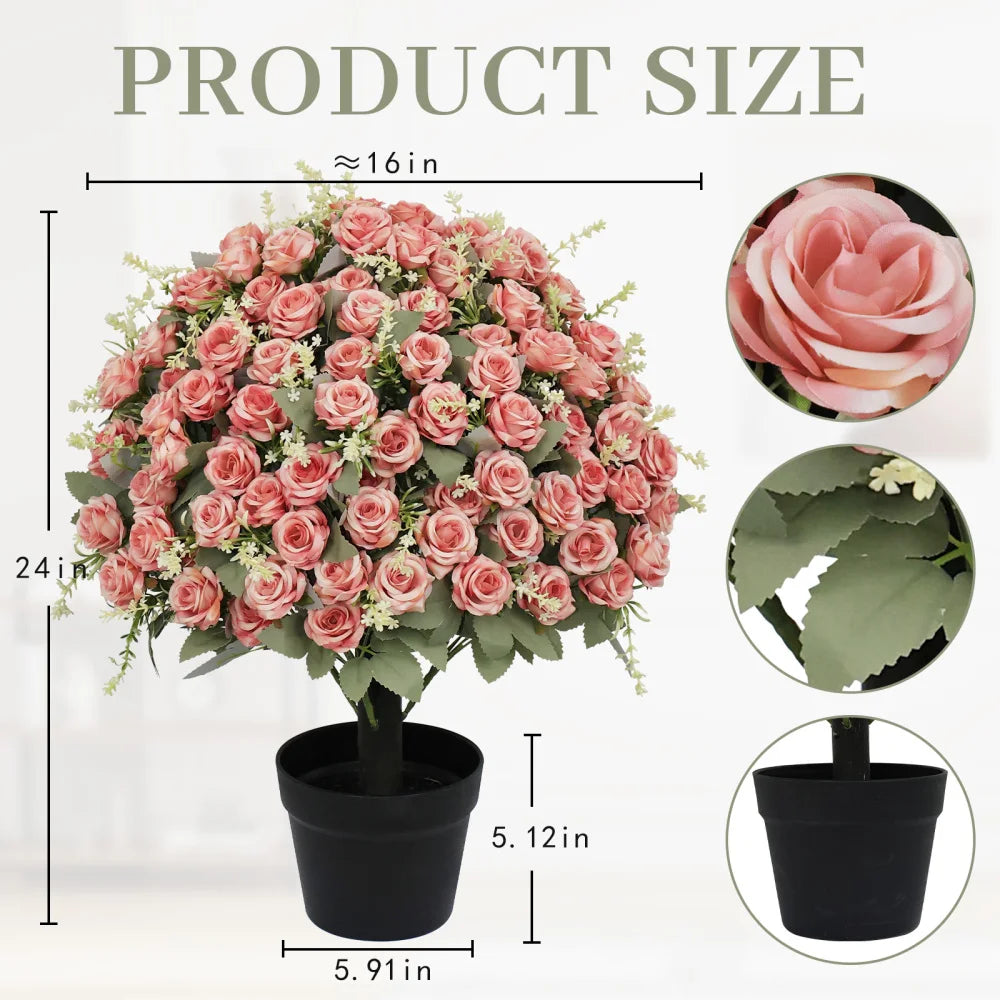 24-Inch  Artificial Rose Decoration