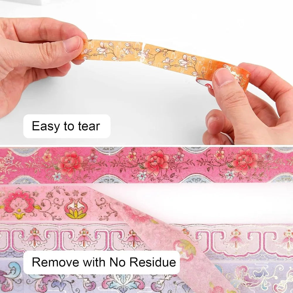 12 Rolls Vintage Washi Tape Set