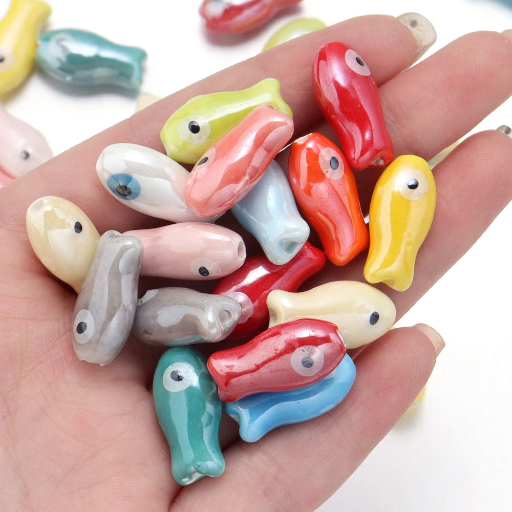 Small Fish Ceramic Beads