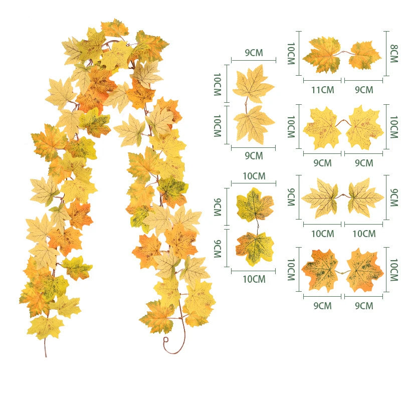 Fall Artificial Maple Leaves Vine